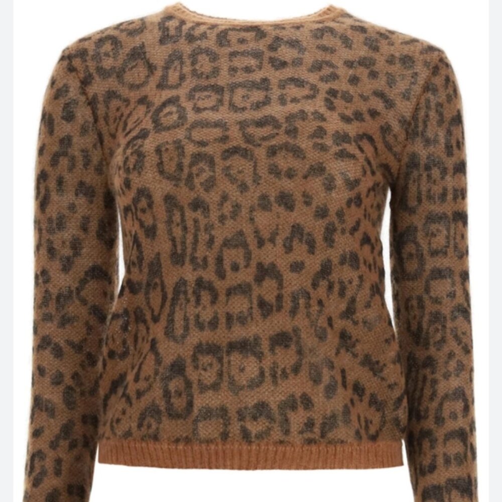 Maxmara leopard crewneck sweater